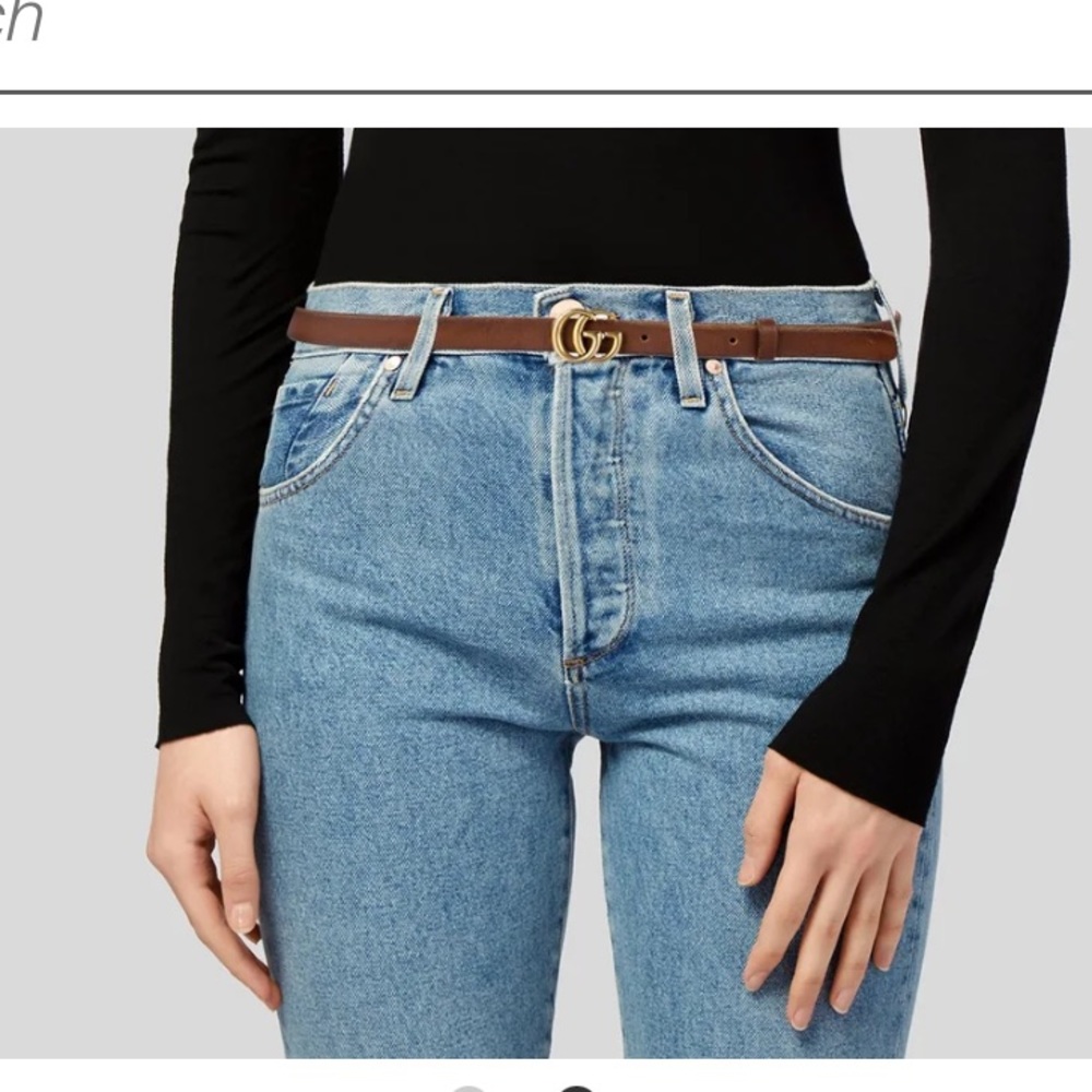Gucci Skinny Leather Belt - Picture 8 of 8